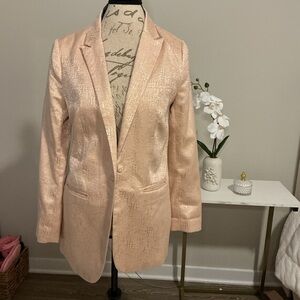 Nasty Gal Elegant Women's Blazer in Shimmering Peach